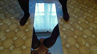 Busty milf cums hard from huge anal dildo insertion