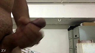 naughty punheta jerks monster cock to huge cumshot