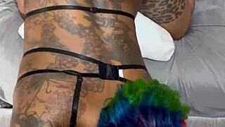 prettiest ebony cowgirl rides bbc deep pov creampie