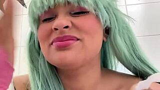 gassy bbw blasts farts in public cosplay toilet!