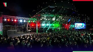 Hungarian Midget Fucks Granny In Outdoor Public Group Crowd