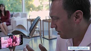 stepdad punishes tiny-titted stepdaughter with deepthroat face fuck and hardcore pounding!