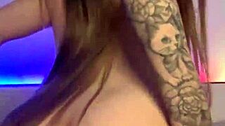 Adrianna Savu Teases Big Tits And Ass With Dildo In Solo Tattoo Play