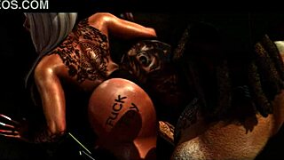 Enola Loving bent over big black cock outside hotel rough doggystyle creampie slut!