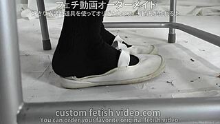 socks tease leads to irresistible foot fetish play