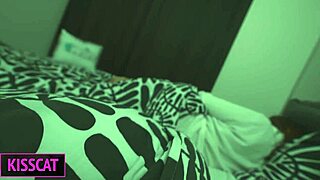 Step Mom's Taboo Handjob in Shared Bed Ends with Pussy Creampie Cum Fill