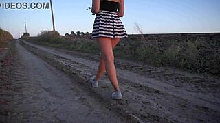 Peeking Hot Asian Upskirt Panties Flash