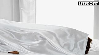 Emylia argan's huge natural tits massage turns into wild sensual client pounding!