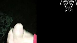 Monster cock street jerk demands hot cum swallow