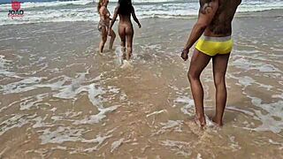 nudist beach adventure turns into wild orgy with joao o safado lunna geek double vaginal pitbull porn