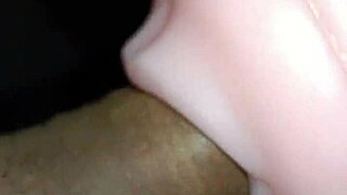 Gagging on cock down throat and pussy