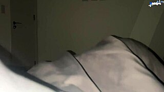 stepmom leyne rodriguez and stepson fuck hard sharing bed big tits bouncing!