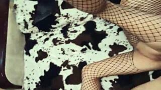 anal creampie with my milf secretary stockings office fuck