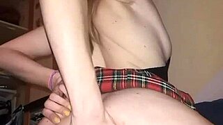 horny blonde whore fingers her slutty ass and pussy holes deep