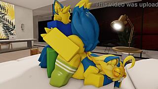 Furry Couple's Big Cock Anal Rocks Roblox House!