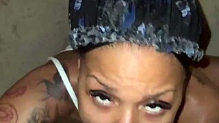 Skinny Ebony Takes Double Nut Backshots From Massive BBC