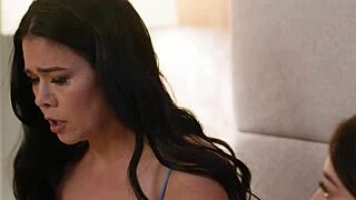 Petite busty stepdaughter facesits mature asian stepmom pussy lick kiss