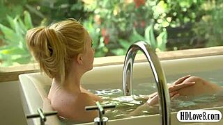 LUSTY BLONDE TEEN SAMANTHA RONE RIDES MONSTER COCK HARD!