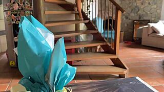 Best birthday? Real cock fills my juicy latina ass with milk - homemade gloryhole surprise!