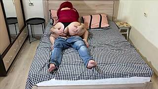 bbw stepmom lets stepson jerk cock then takes his anal pounding