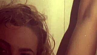 Sexy Dahlia Masturbates Big Tits in Naughty Shower Solo