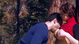 Brunette Milf Eve Lawrence Fucks Hard on Snow Bed