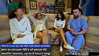 blindfolded human guinea pig aria nicole hitachi orgasmed hard by latex nurses backstage