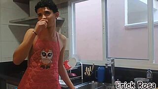 mature mother-in-law punishes spying with huge ass