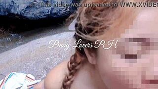 Is this pinay scandal hot? Petite teen dragged to stream for public hardcore fuck!