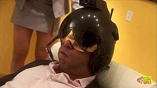 watching busty lesbians test vr toys together...