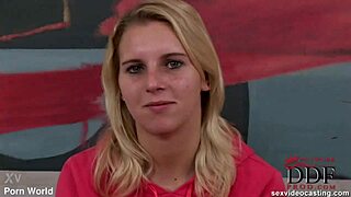 Blonde in Boots Offers Shaved Peach Pussy