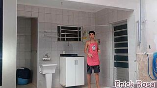 mature mother-in-law punishes spying with huge ass