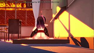 futanari student milks teacher's cock with deepthroat handjob cumshot