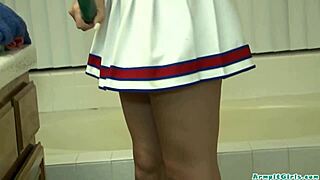 hubby pounds tight teen cheerleader slut before her babysitting gig!