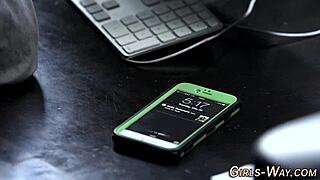 lingerie babe fingers and licks group mature box in threesome