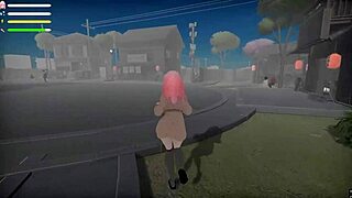 Roxane boldly bares big ass outdoors in public hentai game