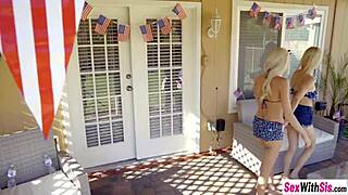 Petite Teen Stepsis And Friend Slobber Shaved Pussy Lick Blowjob!