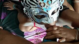 Desi maid Ashavinidini chokes on deepthroat face fuck before hardcore anal pounding and cumshot