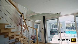 hey czech milf mommy seduces boyfriend's young son in bathroom for monster cock ride