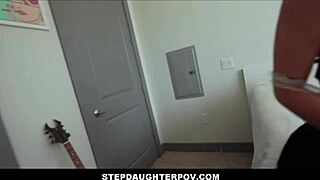 Tiny Blonde Teen Chanel Camryn Seduces Stepdad in Maid Outfit