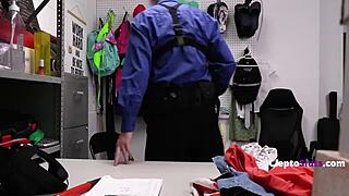 Hey, flag bearer runs into backroom cop—will he punish or spare her submission deal?