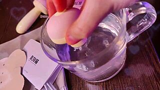 two vibrators wreck her huge tits pussy in cosplay