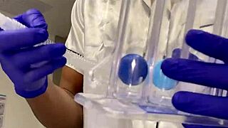 horny doctor fucks ebony teen patient doggystyle then blasts tits with cum