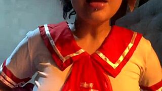 schoolgirl slut helena danae soaks us with her juicy wet pussy play!