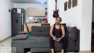 Big Tits Goth Roommate's Pussy or Xbox - Cum Creampie Wins!