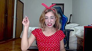 Smoking cig showing off my slutty brazilian pussy 🔥😈