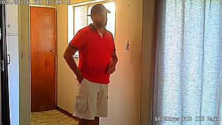 Spycam catches wife cheating bent over with pizzaguy