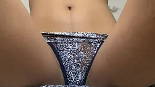 horny latina teen's tight pussy gets rough solo masturbation orgasm