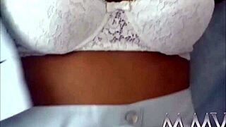 classic blonde babe rides massive retro cock