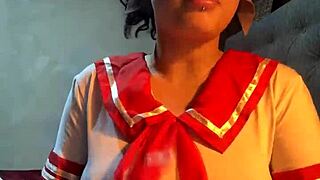 schoolgirl slut helena danae soaks us with her juicy wet pussy play!